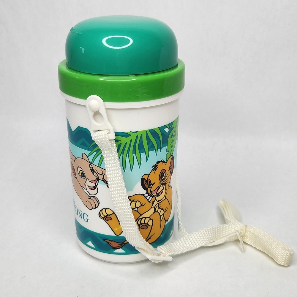 Vintage 90s Disney The Lion King Tumbler Straw Cup Twist Top With Strap ZAK